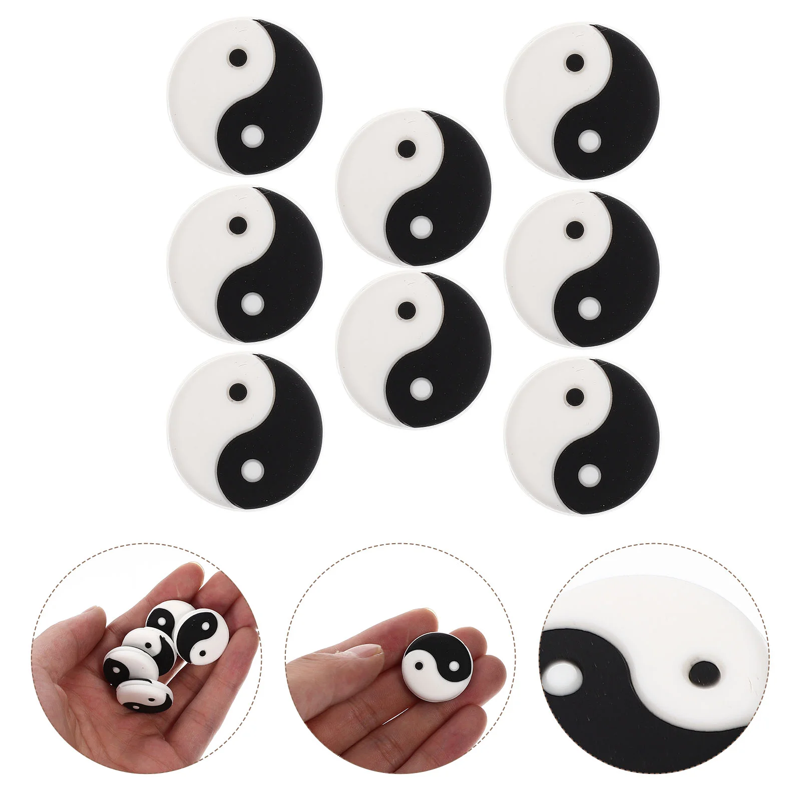 

8 Pcs Damping Tennis Racket Shock Absorber Pentagram Ornament Silica Gel Silicone Dampeners