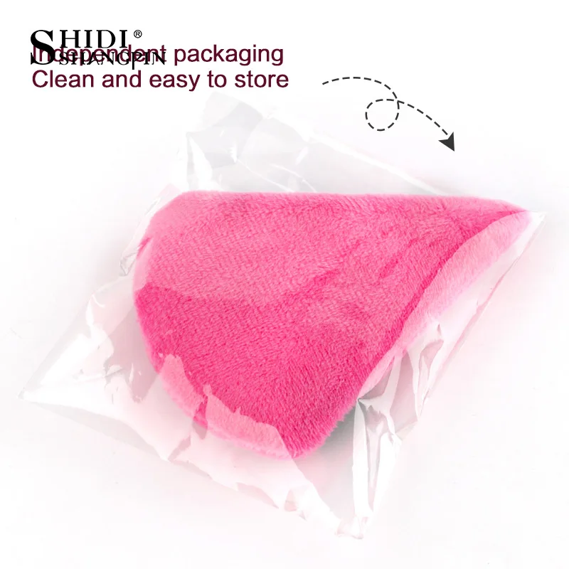 1 PC Triangle Powder Puff Face Makeup Sponge Cosmetics Soft Cotton Fixed Makeup Powder Puff Washable Velvet Beauty Tools 6