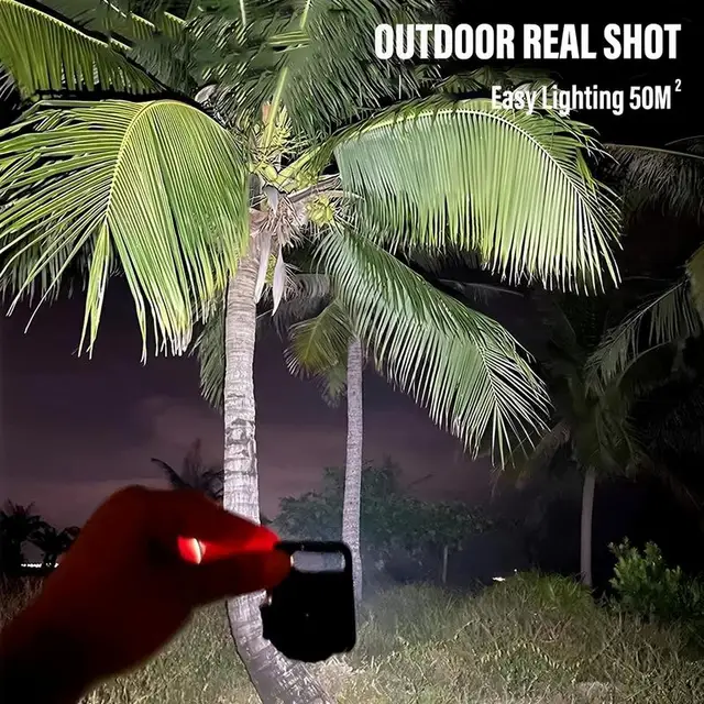 Mini Led Zseblámpa Munka Könnyű Hordozható Zseblámpás Kulcstartók Újratölthető Kültéri Kempinghez Mágneses Zseblámpák - Image 3