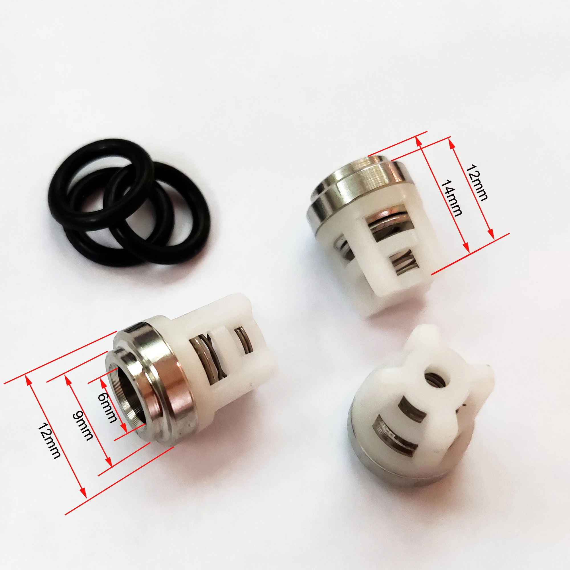 3PC Check Valve Repair Kit Axial General Pump Inter Power High Pressure Washer Water 9.5 12 13 14 MM QM180 pressure washer accessories
