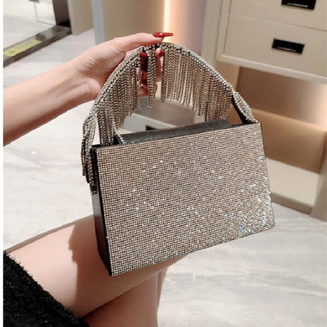 Gold Silver Vintage Mirror Handbag For Women Shoulder Bag Design Evening  Clutch Diomand Chain Crossbody Bag Mini Purse Pvc Box - AliExpress