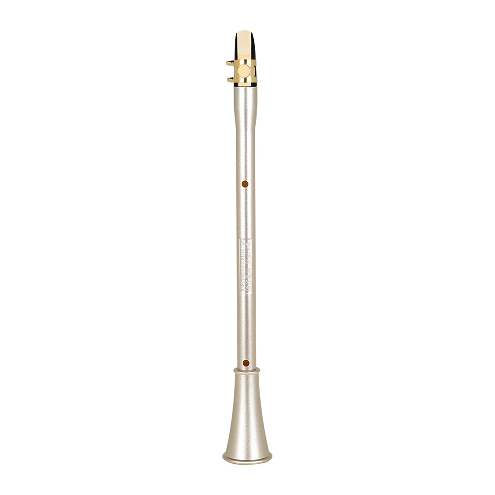 E Flat Saxophone Woodwind Instrument ABS Resin Portable Pocket Clarionet Easy To Learn Musical Instrument with Storage Bag