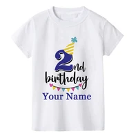 Boy Birthday Number Name Cartoon T Shirt Number 1 2 3 4 5 6 7 8 9 Graphic Kids Clothes Children Birthday T-shirts Funny Gift 2