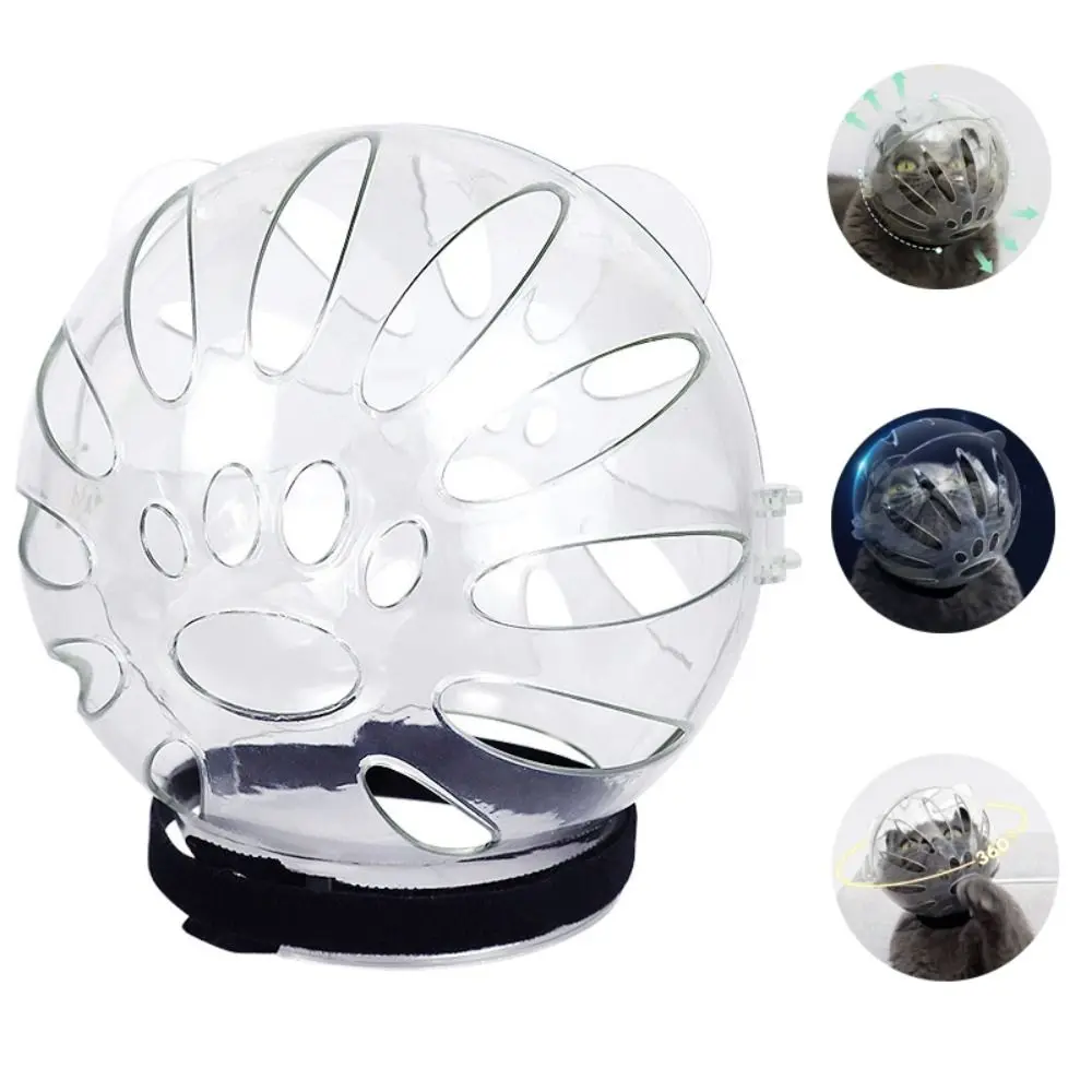 Sturdy-Bath-Supplies-Pet-Grooming-Muzzle-Mask-Anti-bite-Kitten-Protective-Helmet-Space-Hood-Cat ...