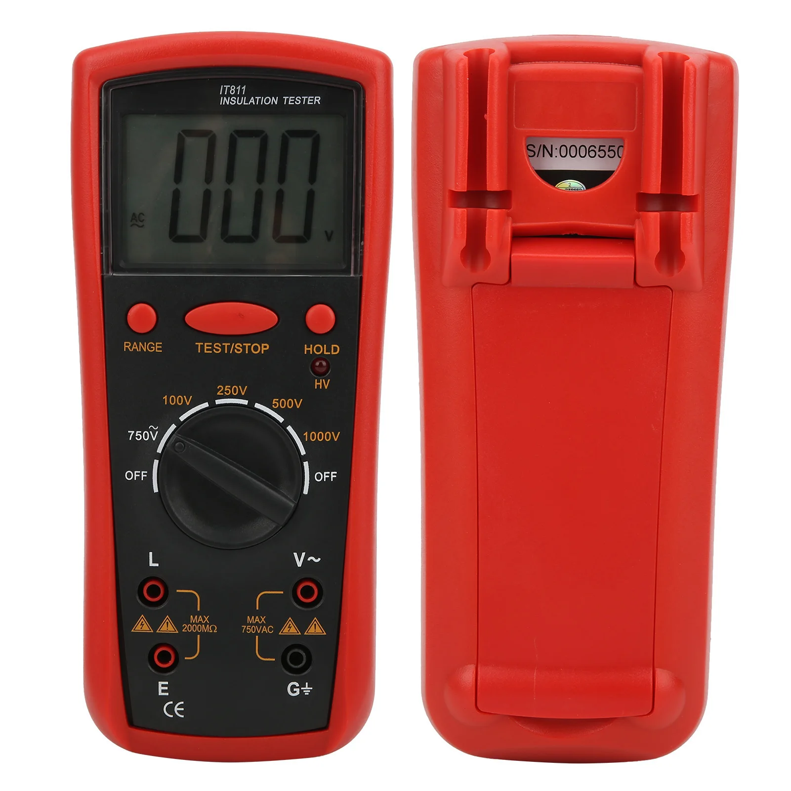 IT811 Insulation Resistance Meter with LCD Display Digital Megohm Tester Electrical Tools LCD Resistance Tester