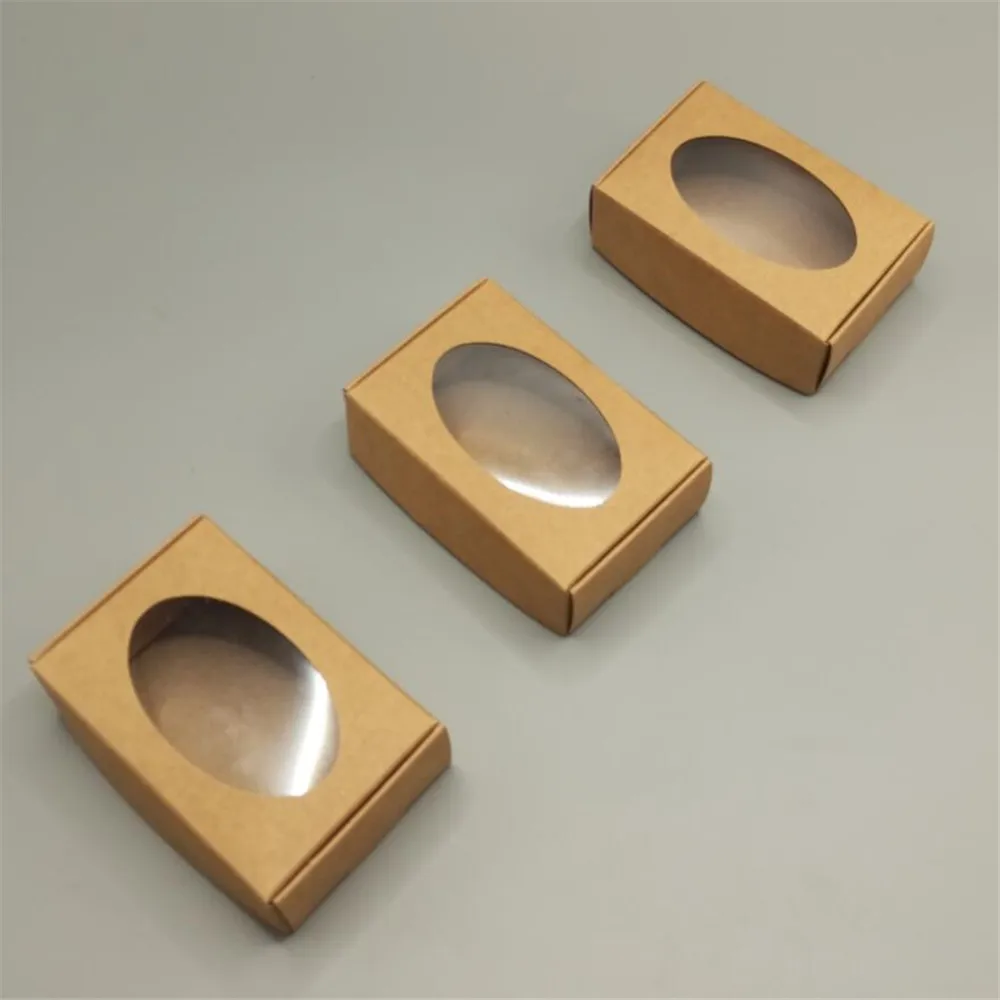 20-Pack Handmade Soap Kraft Paper Boxes with Transparent Window, White Blank Gift Boxes... - SKU HSPB2310 - UGI Packaging