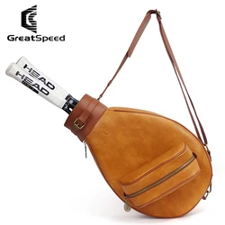 2023 Great Speed Women 2Pack Tennis Bag Brwon PU Badminton Padel Squash Beach Tennis Shoulder Bag Adult Tennager Tenis Handbag