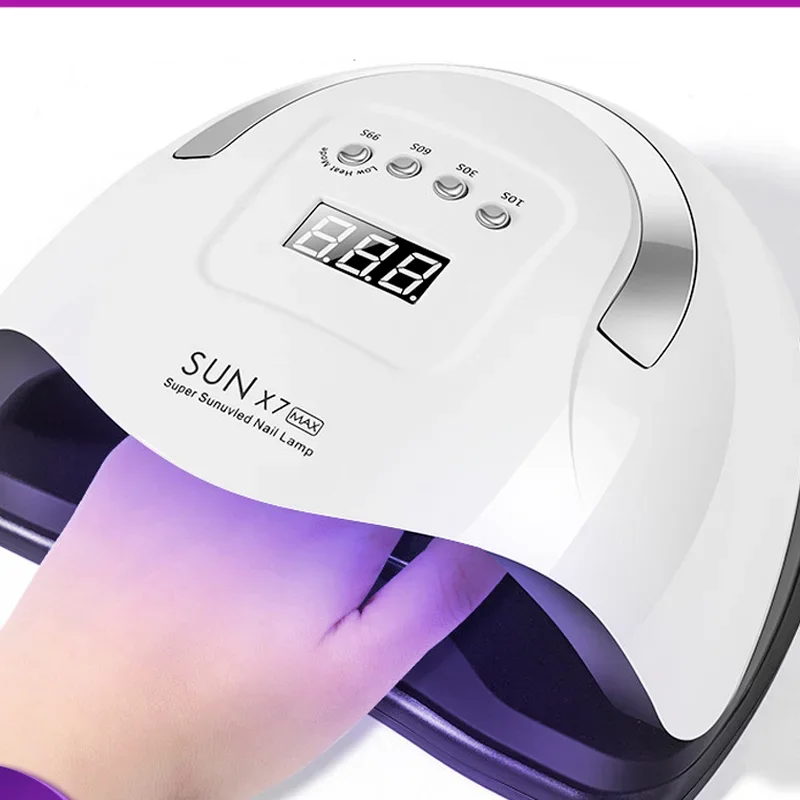 전문가용 UV-LED 네일 램프 180W 고출력 젤 네일 건조기 (57개 LED 라이트) - 모든 네일 젤에 빠른 건조, 눈에 안전함