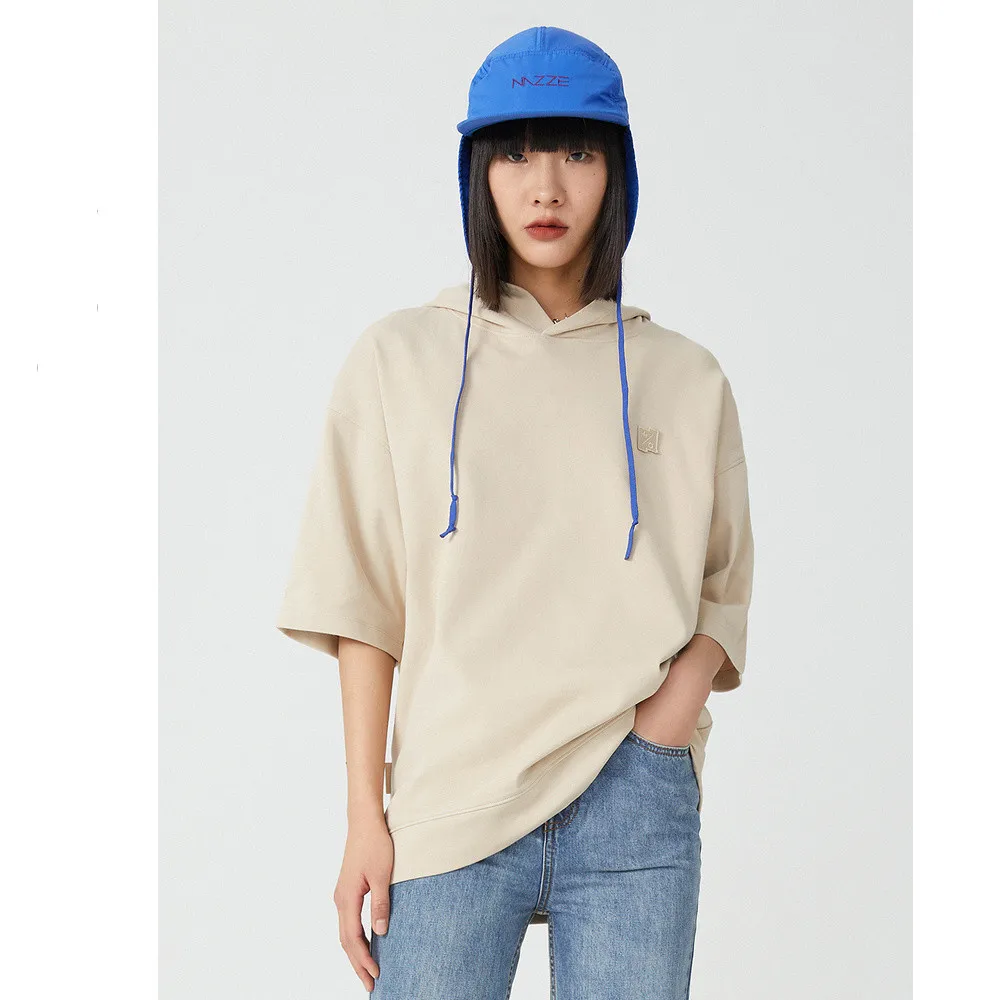Metersbonwe Hoodies For Men Women Casual Short-Sleeved Pullover Male and Female Street Hoodies Loose Student Couple Hoodies