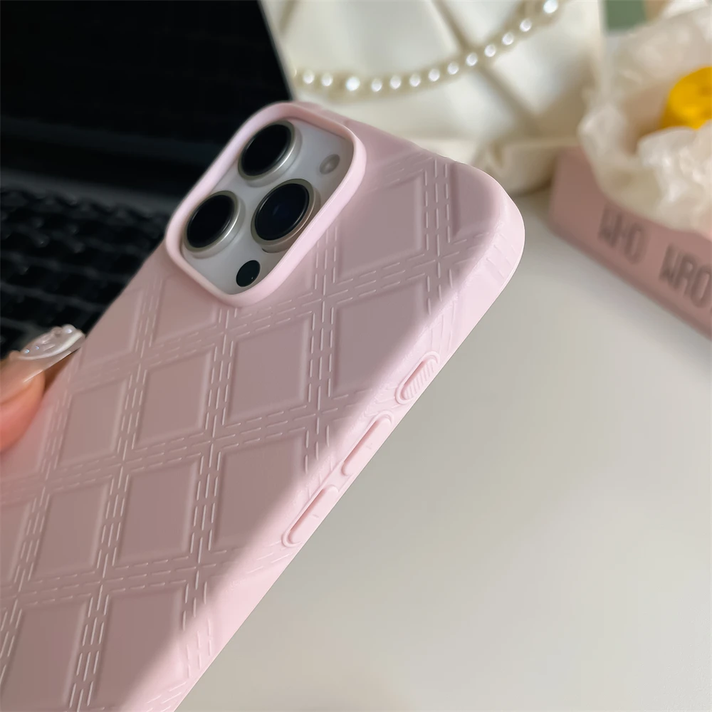 Luxury Leather Texture Shockproof With Lanyard Phone Case For iPhone 16 15 14 13 12 Pro Max Camera Protection Bumper Back Cover_voghion.com