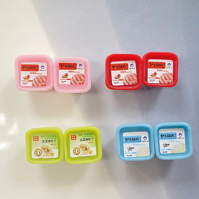 10Pcs Mini Cute Simulation Ice Cream Box kawaii Cabochons for Phone Case Decoration DIY Jewelry Making Accessories