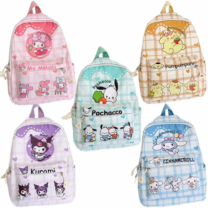 

Sanrios аниме Cinnamoroll Kuromi HelloKittys полакко My Melody детская школьная сумка Детский студенческий рюкзак сумка для хранения книг