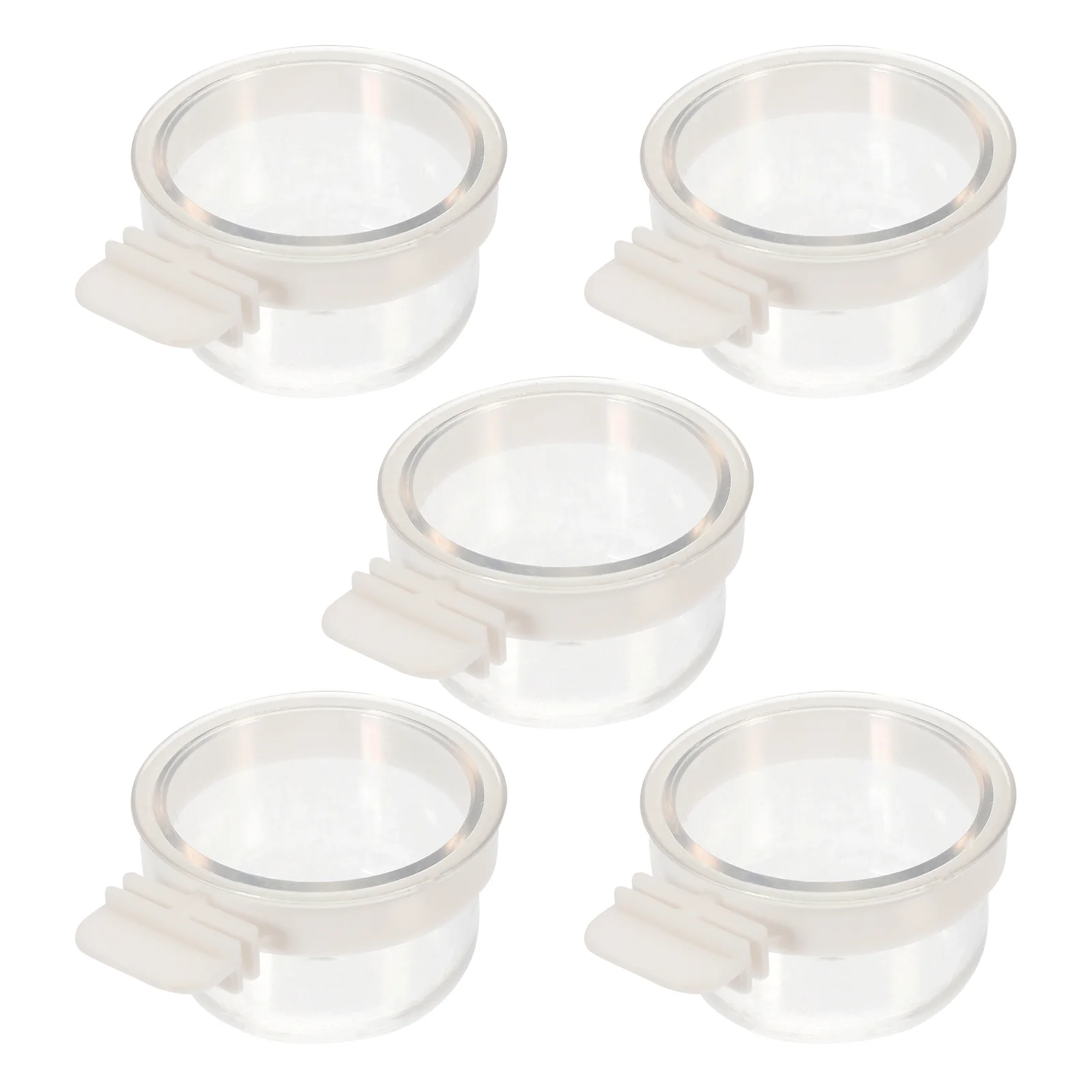 5Pcs Acrylic Bird Bowls Transparent Bird Feeders Hanging Parrot Feeders Supply bird feeder parrot feeder parrot feeding bowl
