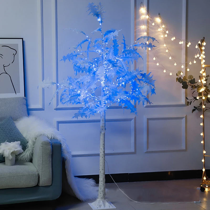 

Indoor festival decoration 1.8M artificial blue lighted trees for Christmas event weddings