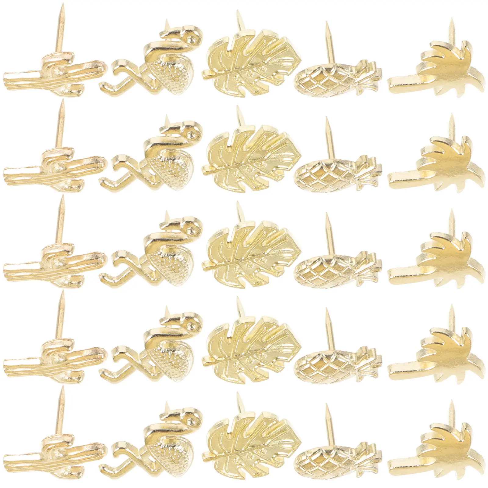 30Pcs 선인장 모양 핀 작은 금속 푸시 핀 섬세하고 우아한 디자인 게시판 DIY 프로젝트를 위한 다목적 일상 사용