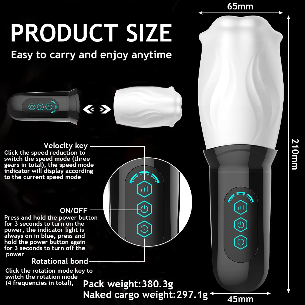 Rotierender Vibrationsmasturbator für Männer – Penis-Trainingsmassagegerät, Masturbationsvibrator für Männer, erotisches Sexspielzeug für Männer_voghion.com