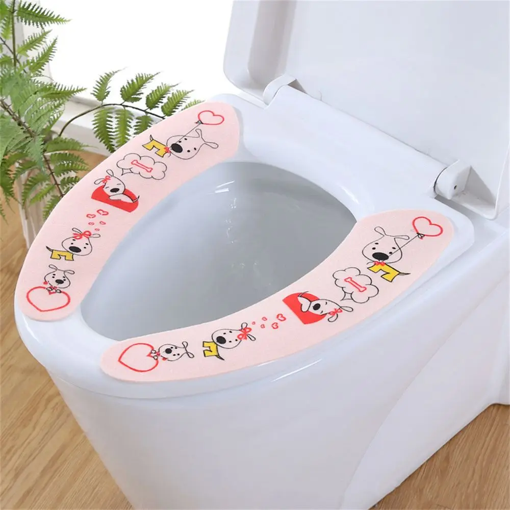 Bathroom Toilet Seat Warmer Washable Cover Mat Soft Lid Pad Cloth Close Stool