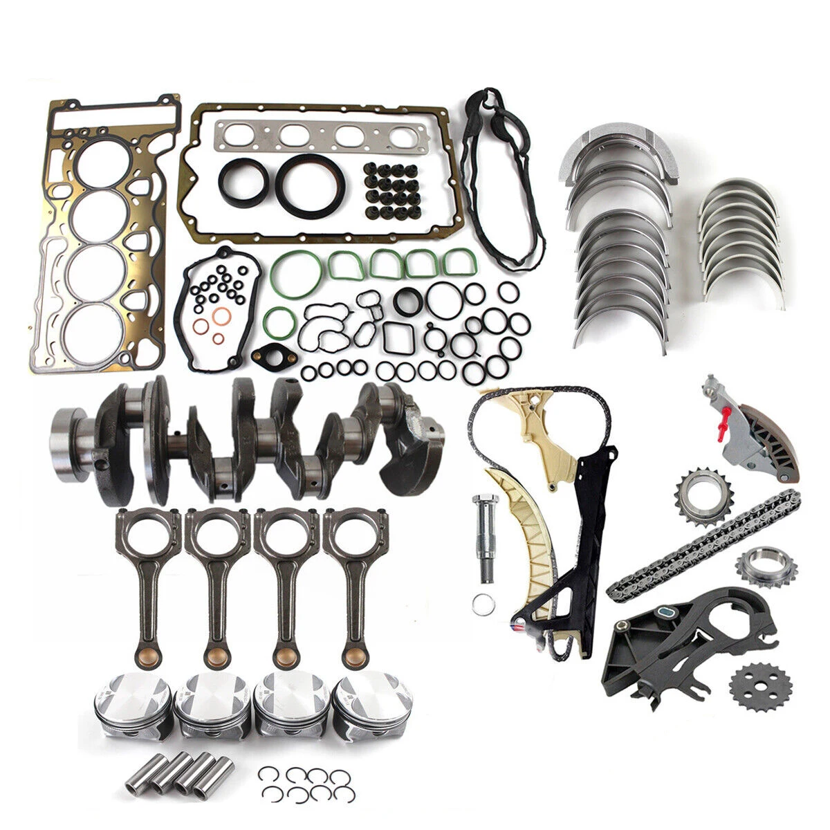 Overhaul Rebuild Kit full set Crankshaft Con Rods Pistons Ring For BMW