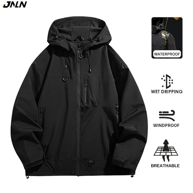 66167-943e75.jpg JNLN Unisex Waterproof Windbreaker Outdoor Sport Windproof Single-Layer Jacket Men Women Hiking Climbing Trekking Rain Coat