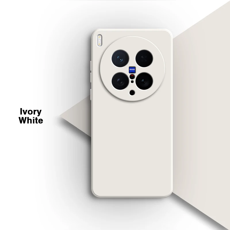 Premium Liquid Silicone Phone Case with Soft Lens Protection & Internal Flocking - Minimalist Design Back Cover