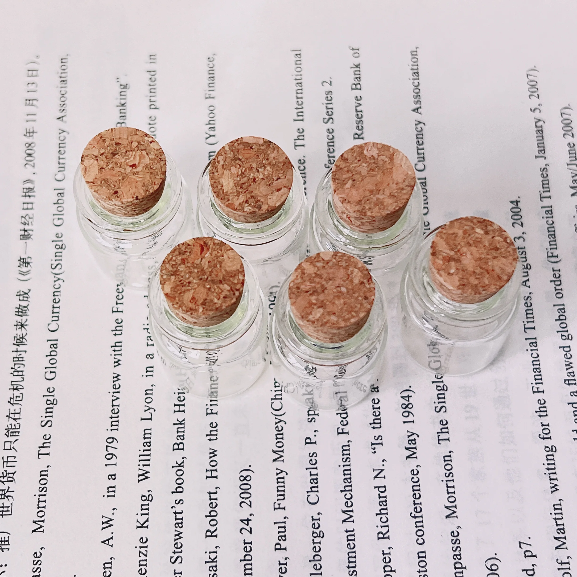 50/105/210 Pcs 5ml Small Glass Jars with Cork Mini Decorative Bottles for Home Decor Wishing Bottles Craft Storage DIY Container