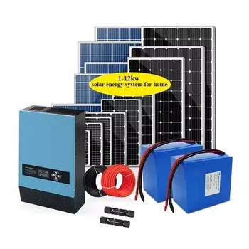 High Efficiency Off Grid Solar Energy System Solar Panel Kit Inverter Set Pv System For Home
