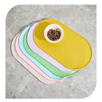 Tappetino per Alimentazione Gatti con Design Antiscivolo e Impermeabile, Compatibile con Ciotole per Gatti/Cani, per Famiglie con Più Animali