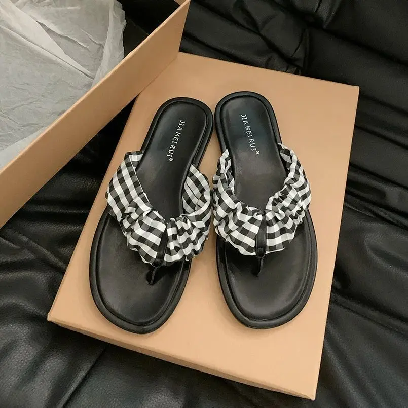 

2024 Summer Women Slipper Flat Heel Slip On Ladies Outdoor Sandal Holiday Beach Casual Slides Flip Flop Outdoor Vaction Sandals