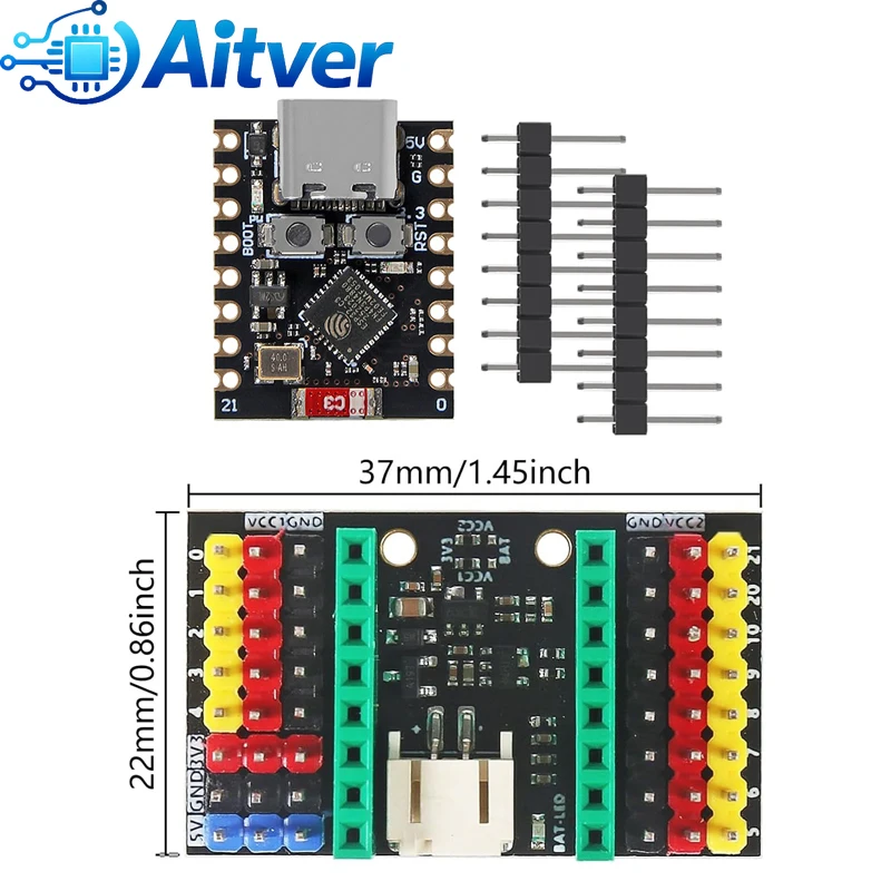 ตัวเลือกสินค้า บอร์ดพัฒนา ESP32-C3 ขนาดเล็ก รองรับ Wi-Fi & Bluetooth