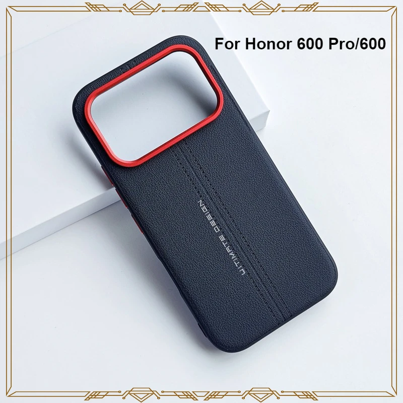 Luxurious PU Leather Soft TPU Bumper Minimalist Phone Case