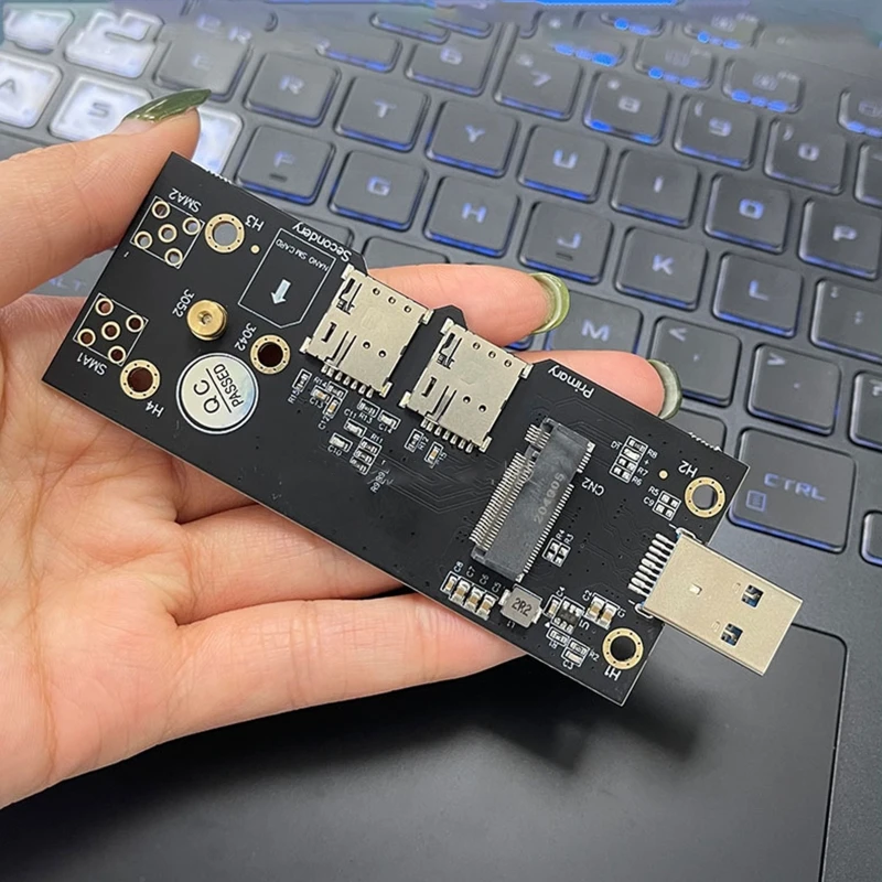 키 B용 M.2용 USB3.0 듀얼용 카드 슬롯 어댑터용 WLAN/LTE 지원 Ngff for M.2 B-Key 3042/3052 LTE 3G