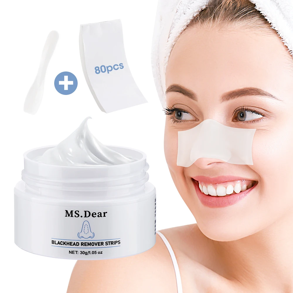 Nose Blackhead Remover Cream and Paper Strip Pore Cleanser