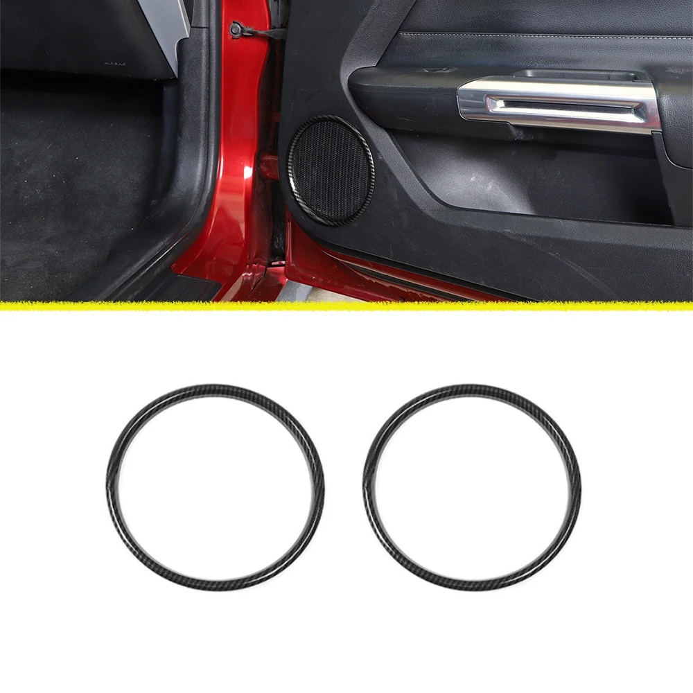 

for Ford Mustang 2015 2016 2017 2018 2019 2020 2021 2022 Car Interior Door Speaker Decoration Cover Trim ABS Accessories