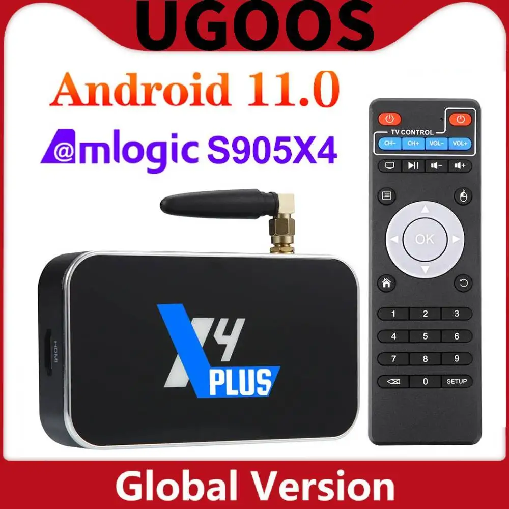 

Ugoos X4Q Cube Pro Plus Extra Smart TV Box Amlogic S905X4 Android 11.0 DDR4 1000M BT 4K Set Top Box X4 Android 11 Media Player
