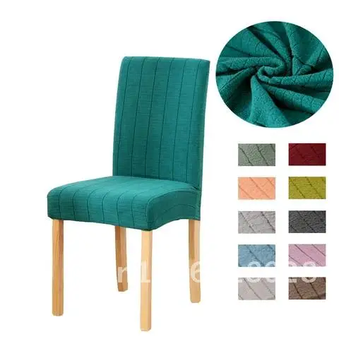 

Chair Cover Dining Room Ceremony Banquet Super Fit Stretch Washable Seat Slipcover for Hotel Plush Solid
