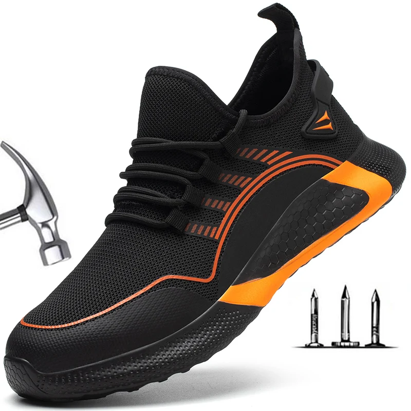 Lightweight Work Safety Shoes For Man Breathable Sports Safety Shoes Work Boots S3 Anti-Smashing Anti-iercing