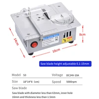 Mini Table Saw Woodworking Electric Bench Saw DIY Hobby Model Crafts Cutting Tool 96W Electric Desktop Saws 2