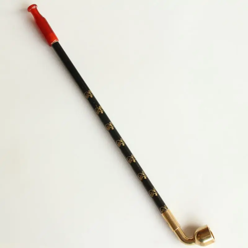 

Old-Fashioned Pipe Traditional Pipe Long-Stemmed Chinese Pipe Handmade Tobacco Pipe Brass Smoke Pot Red Agate Jade Cigarette Hol