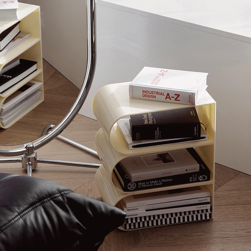 Acrylic Magazine Shelf Desktop Modern Simple Living Room Floor Storage Shelf Books, Newspapers And Materials Coffee Table