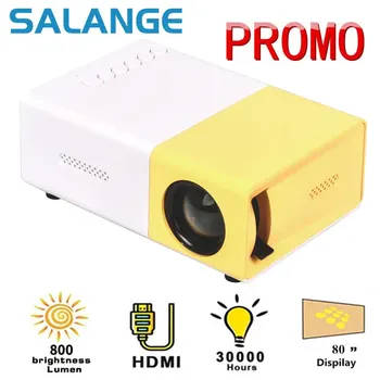 Salange 미니 LED 프로젝터, Yg300 업그레이드 버전, 1000 루멘, 320x240P, HDMI 호환, USB 오디오, 홈 미디어 플레이어, 비머