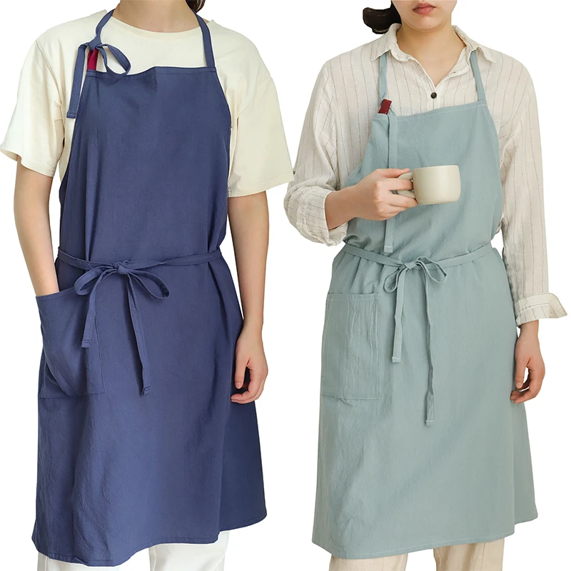 Grebiule per uoo e donna con tasche, elegante grebiule regolabile