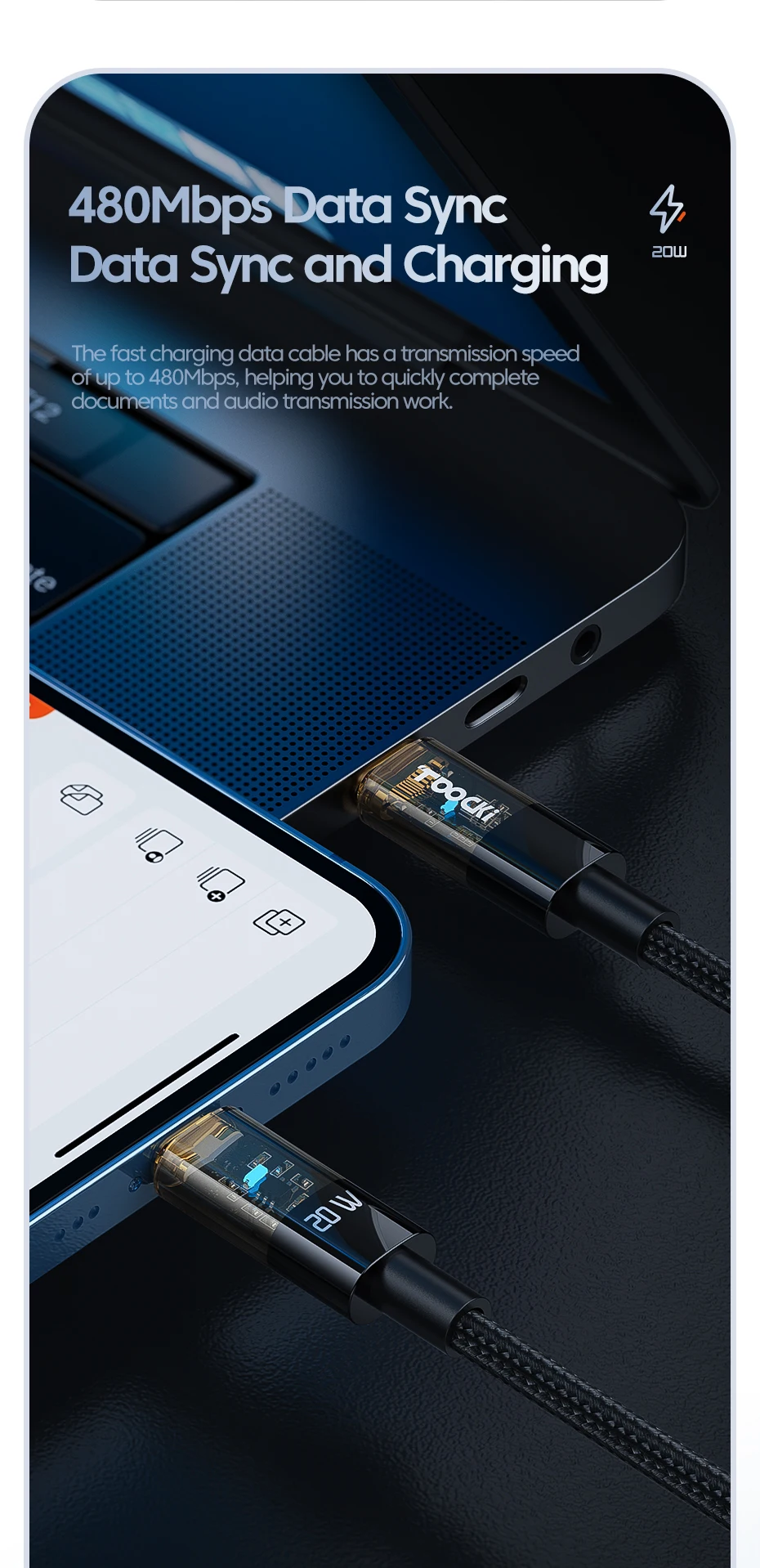 USB C Cable for iPhone 14 13 12 Pro Max XS XR 8 7 PD 20W USB C to Fast Charging
