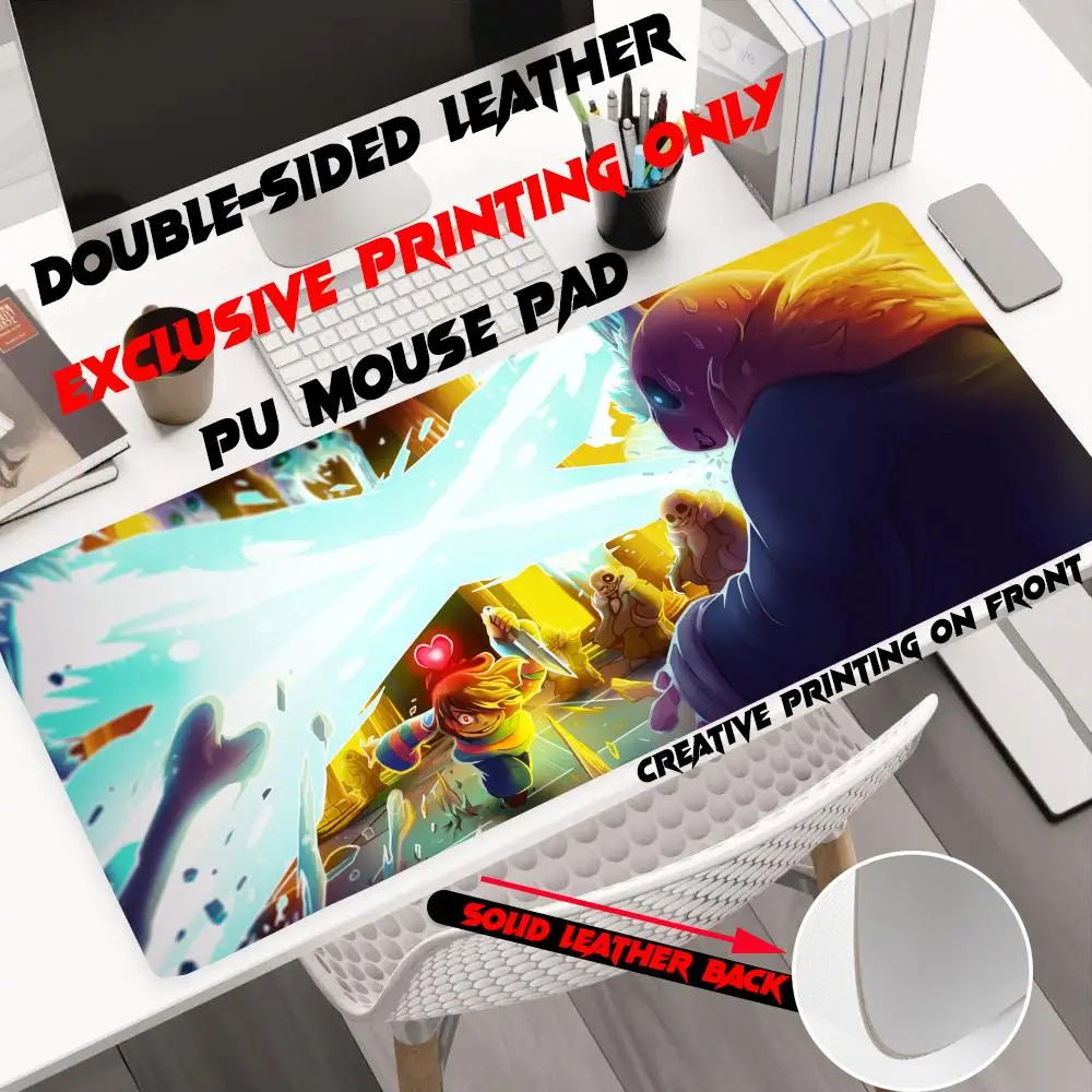 

Role playing Hot Game Undertale Mouse Pad Large Size Office Desk Protector Mat PU Leather Waterproof Mouse Pad Desktop