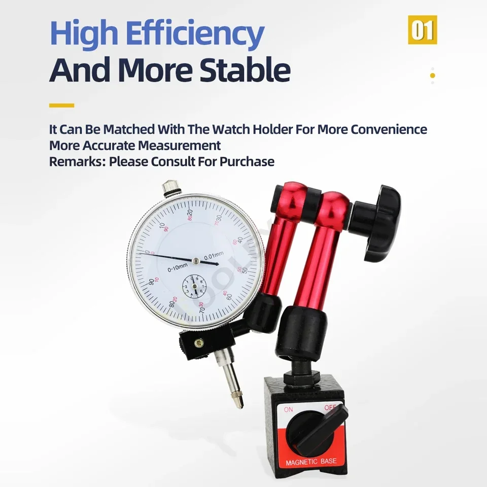 Dial Indicator Magnetic Holder Dial Bore Gauge Magnetic Stand Base Micrometer Measure Tools Hour Type Indicator Comparator Watch dial indicator gauge dial indicator holder dial indicator