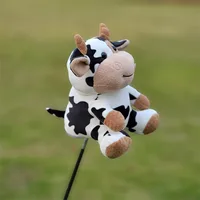 New Cow Animal Golf Headcover for Driver,Fairway Hybrid for Men and Wmen's Golfer Mascot Novelty Cute Gifts 2