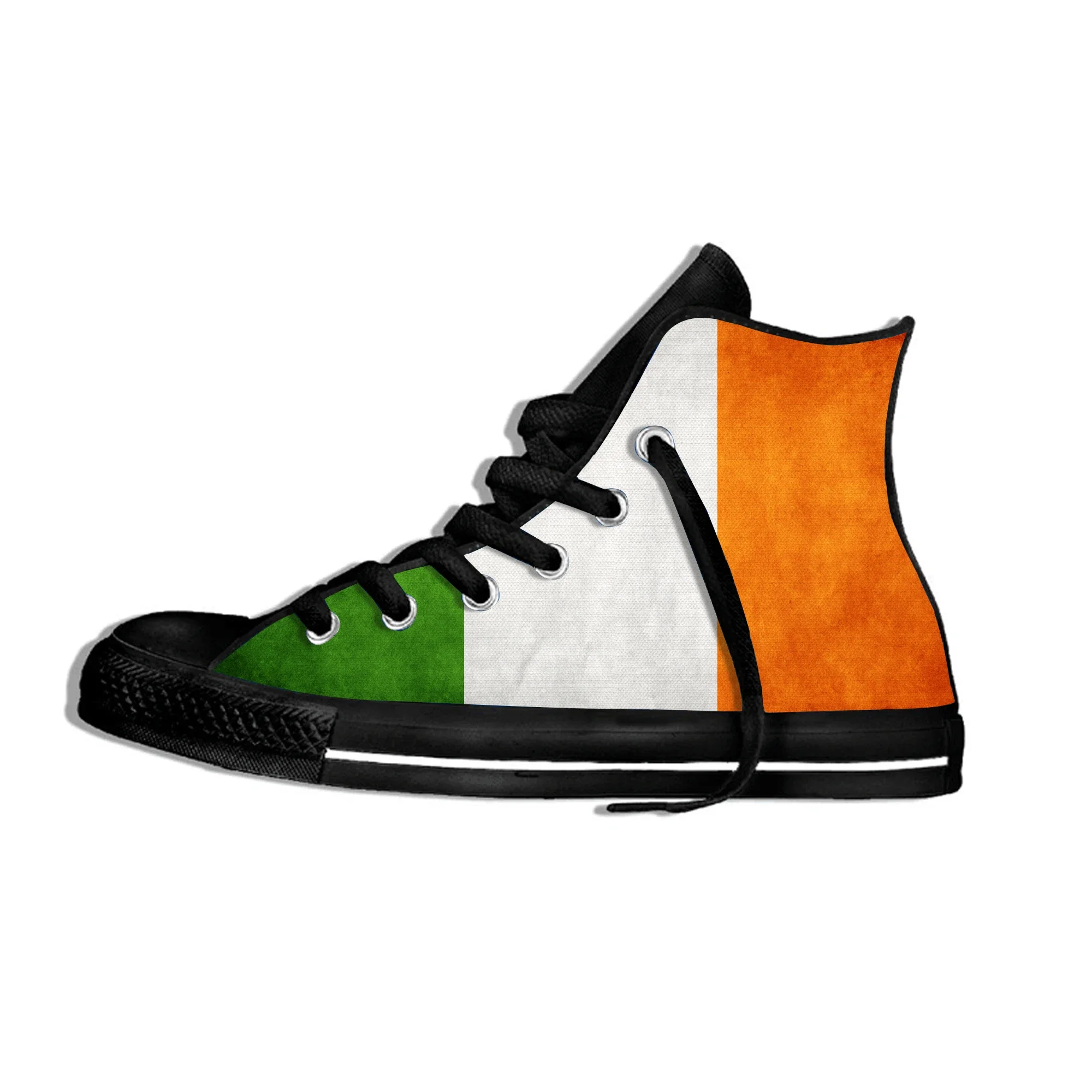 Cool Ireland Flag Four Leaf Clover New Arrive Fashion High Top Canvas Shoes Men Women Casual Shoes Sneakers Classic Board Shoes