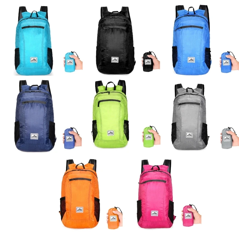 

Ultralightweight Daypack Splashproof Backpack for Camping Hiking Climbing Riding Women Men Foldable Pack Travel Daypack