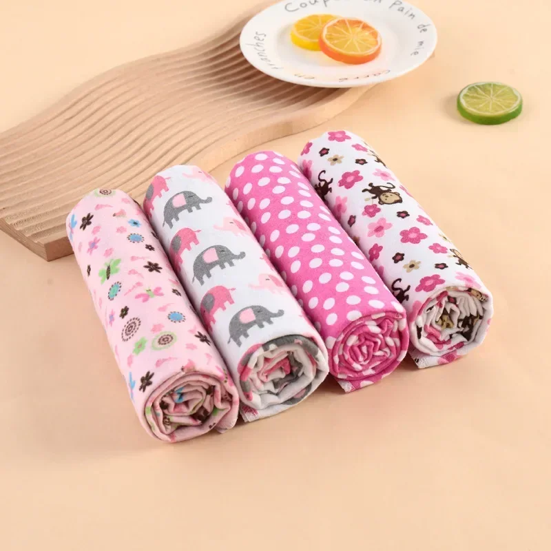4pc/set Cotton Baby Swaddle Blankets Flannel Receiving Blanket for Newborn Muslin Swaddling Cloth Bedding Babies Accessories 6