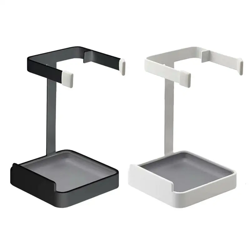 

Kitchen Pot Lid Holder Soup Shovel Pan Covers Stand Foldable Non Slip Pot Lid Rack Multifunctional for Kitchen Organizer