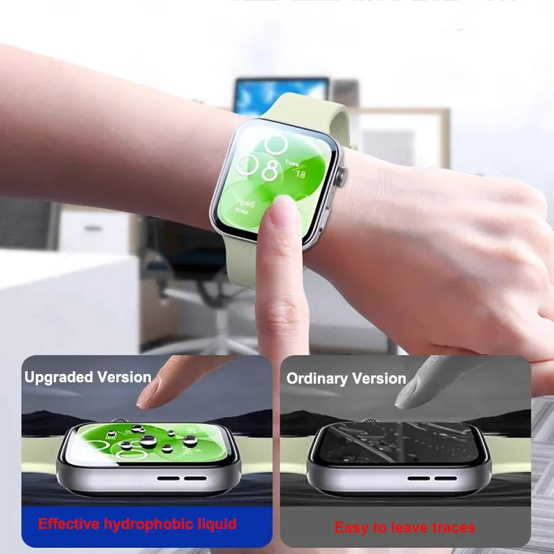 화웨이 워치 핏 3 용 소프트 스크린 보호대, 빠른 설치 도구 포함, 보호 유리 섬유 풀 커버 HD 필름, 화웨이 액세서리